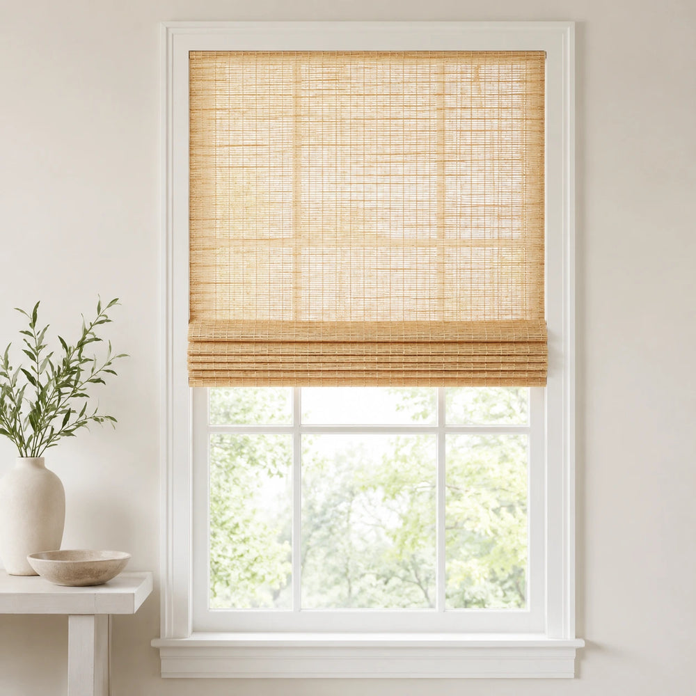 Custom Hazel Buttercream Top Down Bottom Up Bamboo Shades - Top Down Bottom Up - Buttercream H11-6