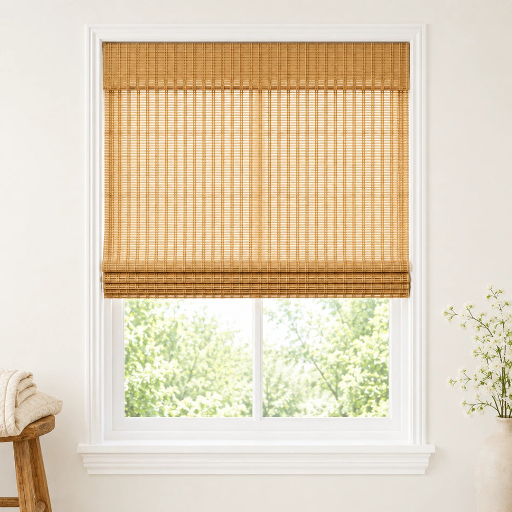 Custom Ivy Tawny Top Down Bottom Up Bamboo Shades - Top Down Bottom Up - Tawny 103-21