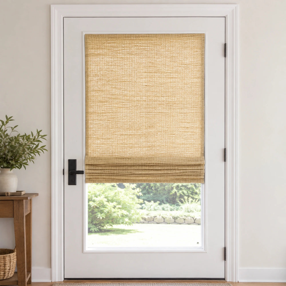 Custom Natural French Door Bamboo Shades - French Door - French Door NU-01