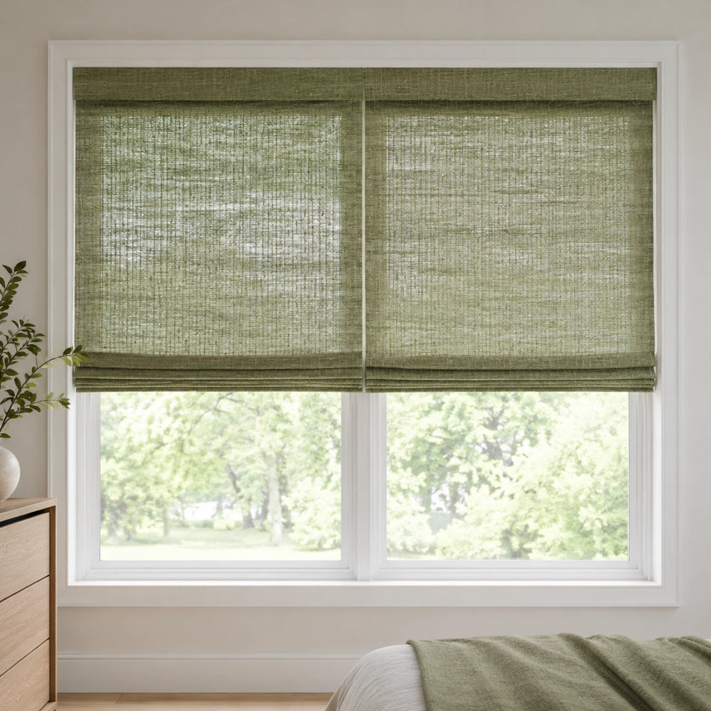 Custom Nomi 2 Shades on 1 Headrail Bamboo Shades - 2 Shades on 1 Headrail - 2 Shades on 1 Headrail NA1323