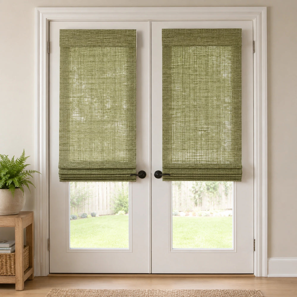 Custom Nomi French Door Bamboo Shades - French Door - French Door NA1323