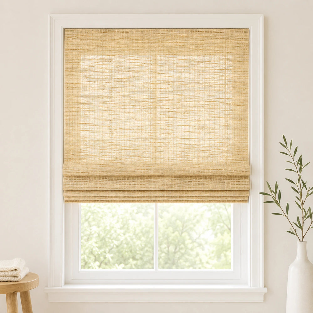 Custom Nomi Butter Top Down Bottom Up Bamboo Shades - Top Down Bottom Up - Butter NA0705