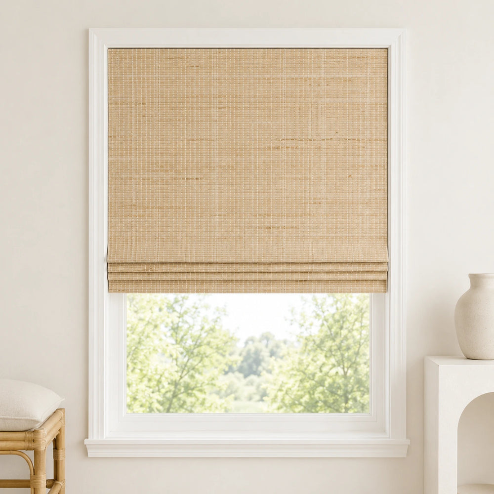 Custom Willow Sand Top Down Bottom Up Bamboo Shades - Top Down Bottom Up - Sand W07-10