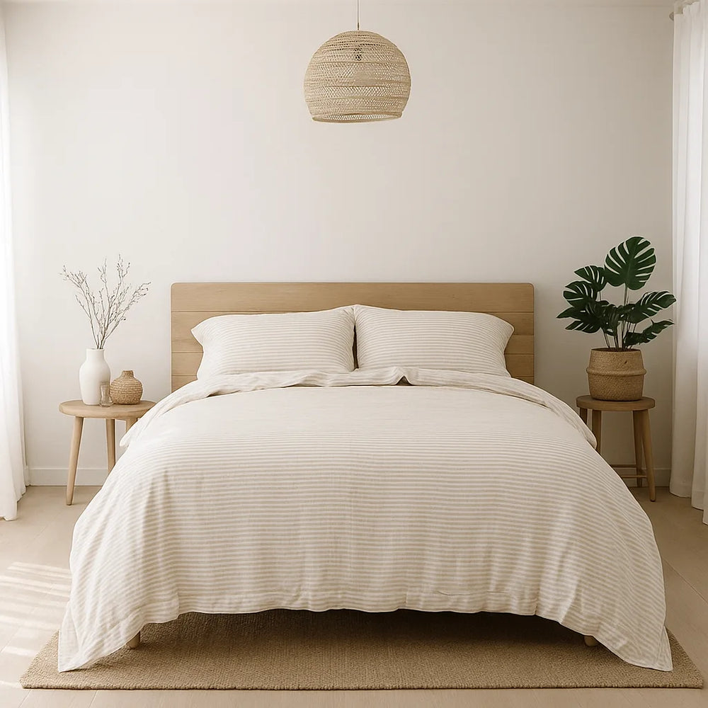 Jacquard Stripe Duvet Cover - Fredesigner