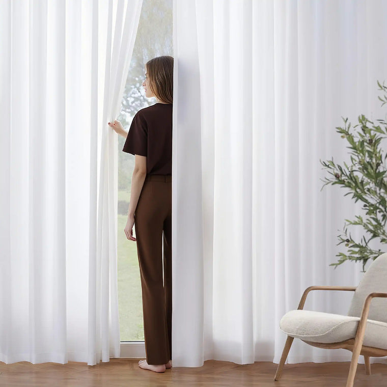 Sheer curtains for privacy
