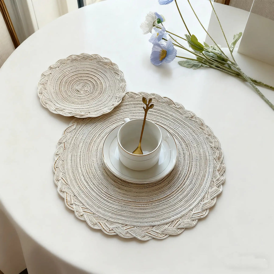 Boho Heat Resistant Braided Coasters Set of 2 - Fredesigner