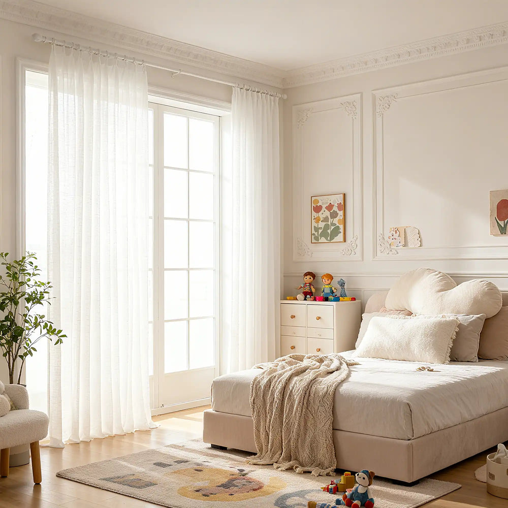 pinch pleated draperies