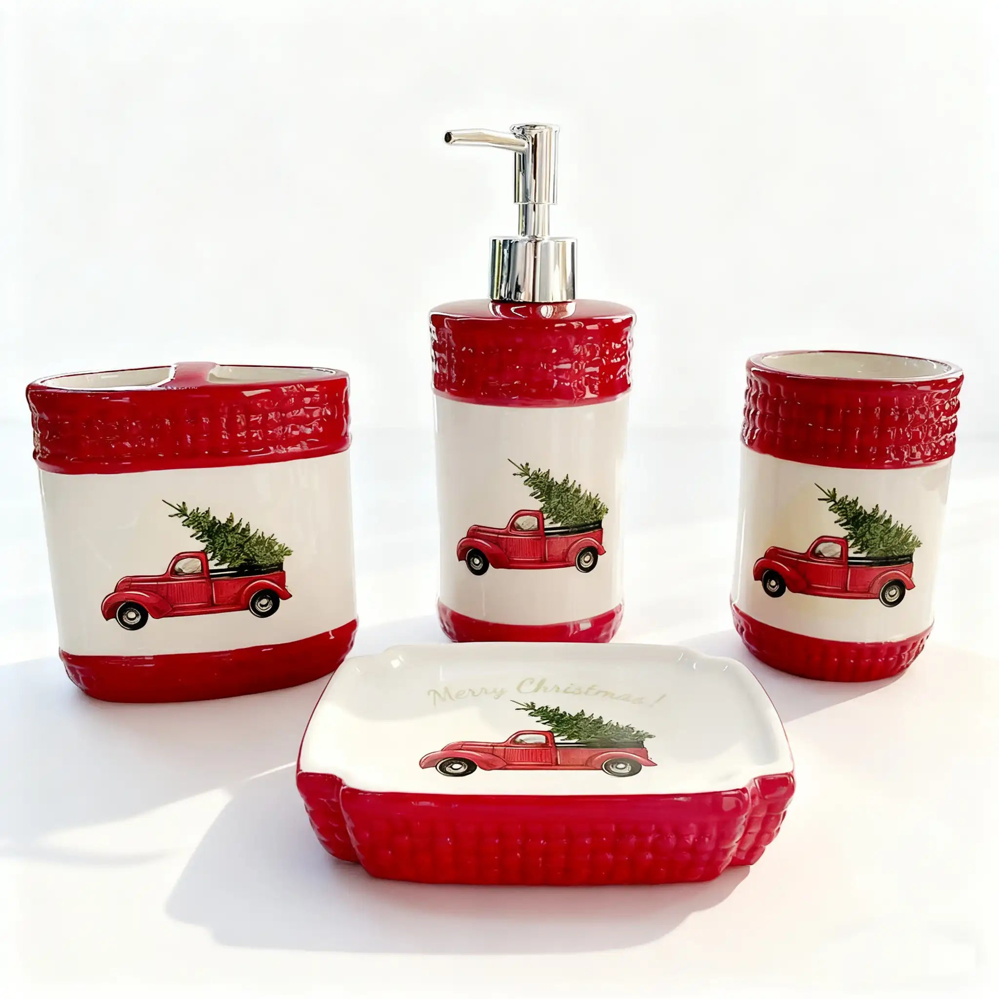 Christmas Bathroom Accessories Set - Fredesigner