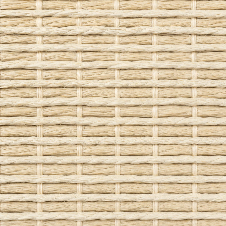Custom Hazel Buttercream Woven Bamboo Shades - Buttercream woven bamboo material close-up