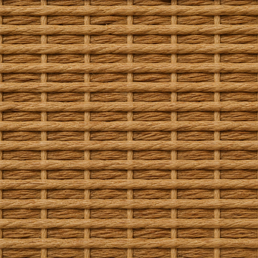 Custom Hazel Pecan Woven Bamboo Shades - Pecan woven bamboo material close-up