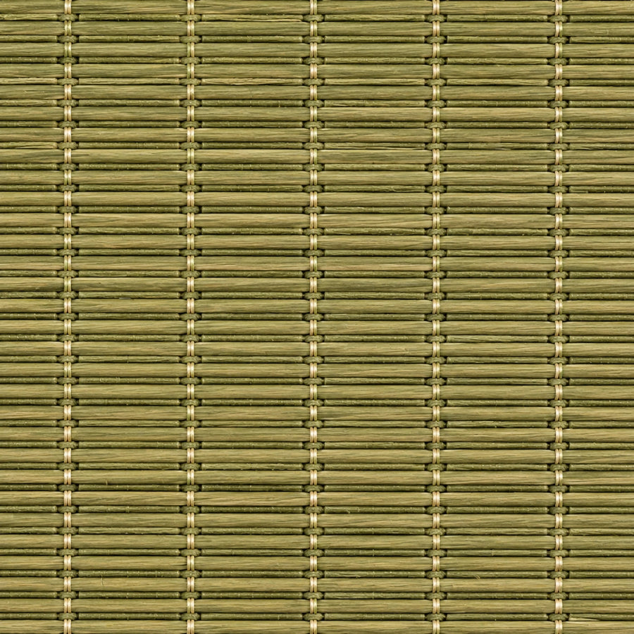 Custom Nomi Avocado Top Down Bottom Up Bamboo Shades - Avocado woven bamboo material close-up