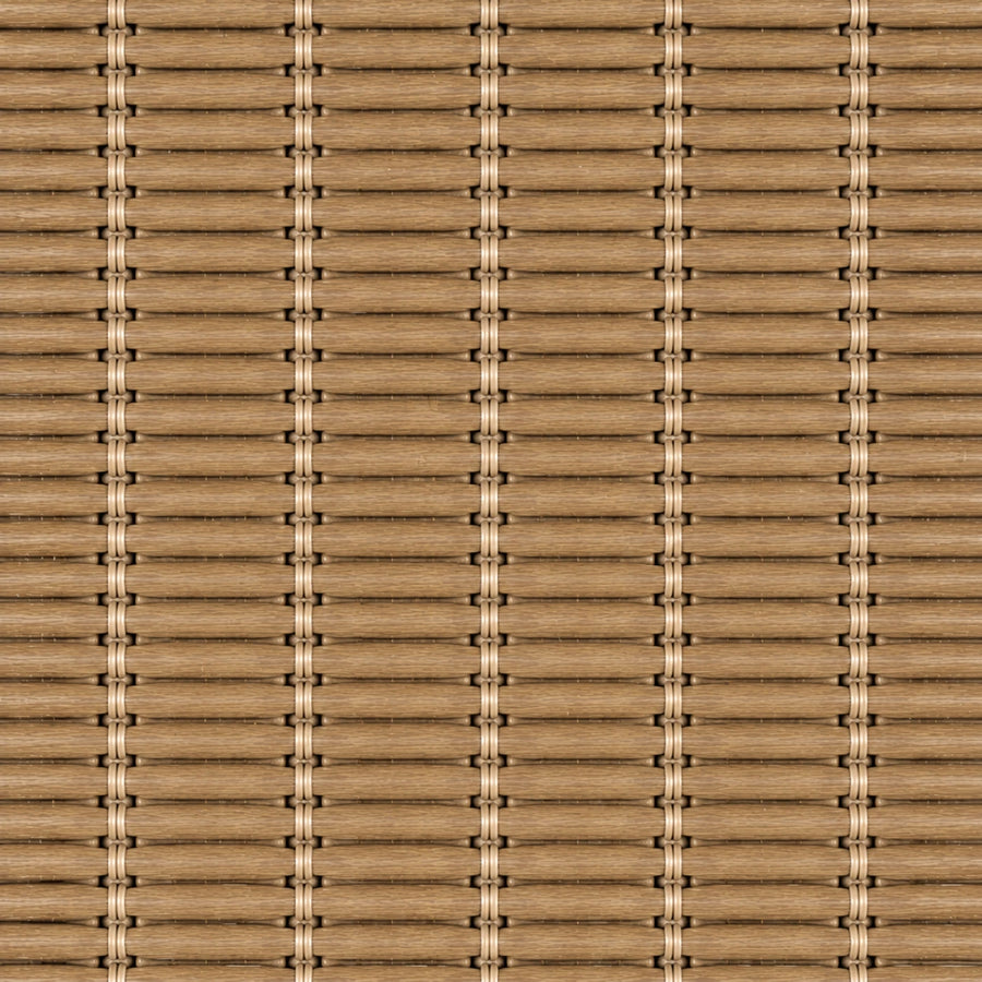 Custom Nomi Light Brown Top Down Bottom Up Bamboo Shades - Light Brown woven bamboo material close-up