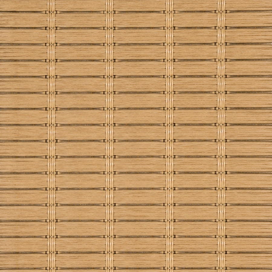 Custom Ramie Beige Brown Top Down Bottom Up Bamboo Shades - Beige Brown woven bamboo material close-up
