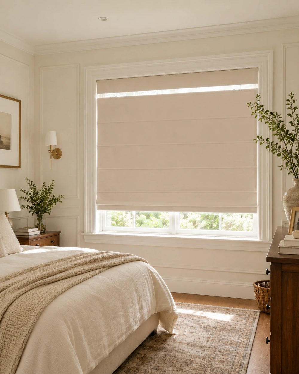 Jenna Linen Roman Shades & Blinds