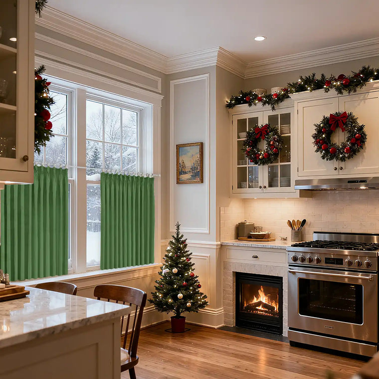 Christmas cafe style curtains