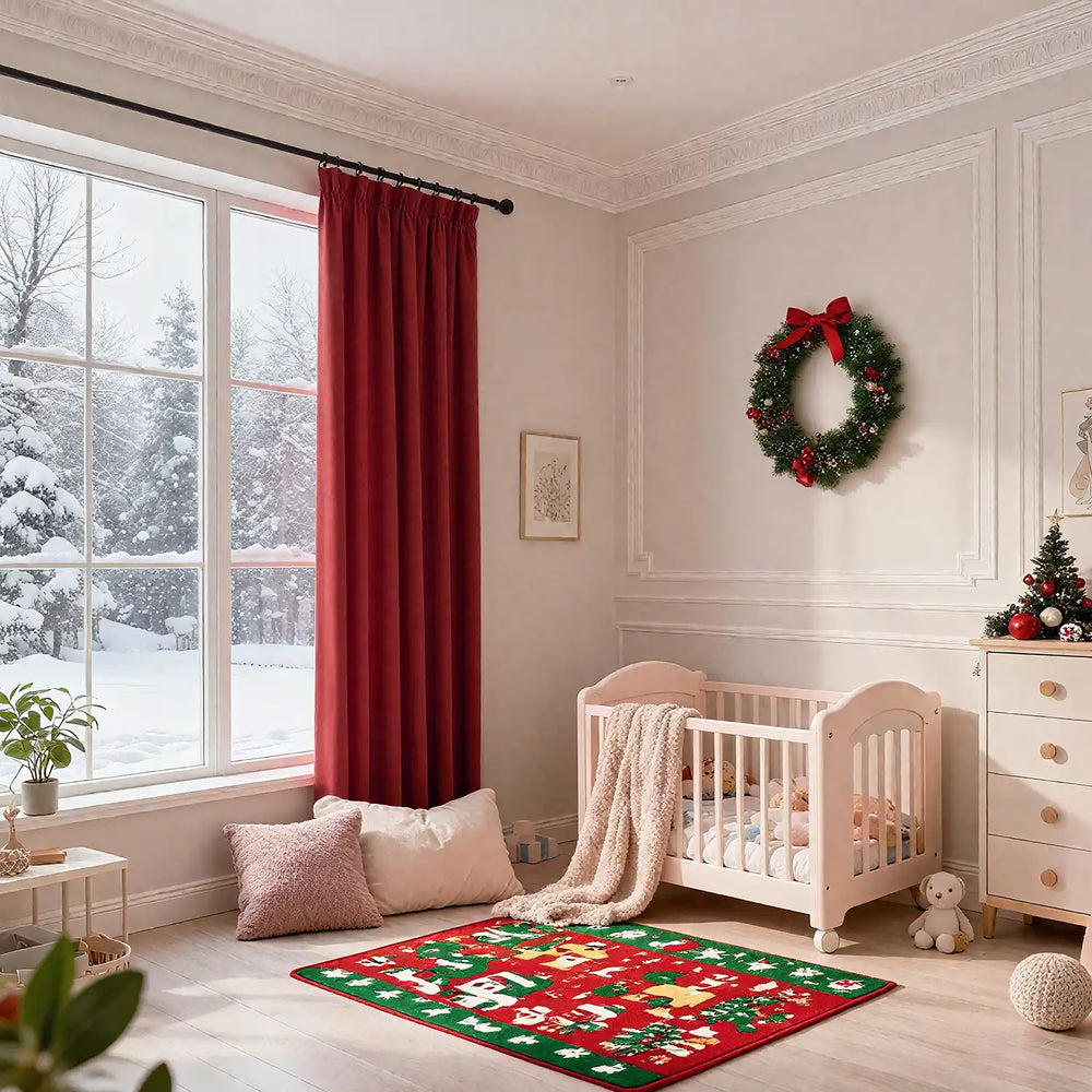 Christmas curtains for baby's room