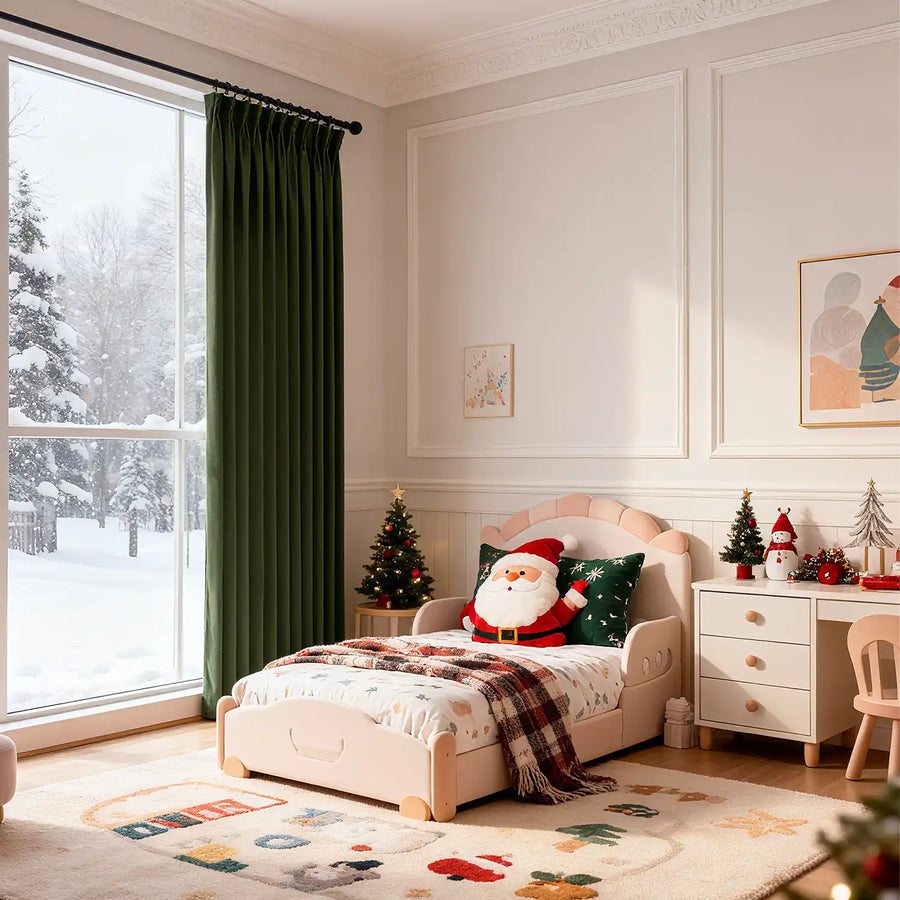 Christmas kids curtains blackout
