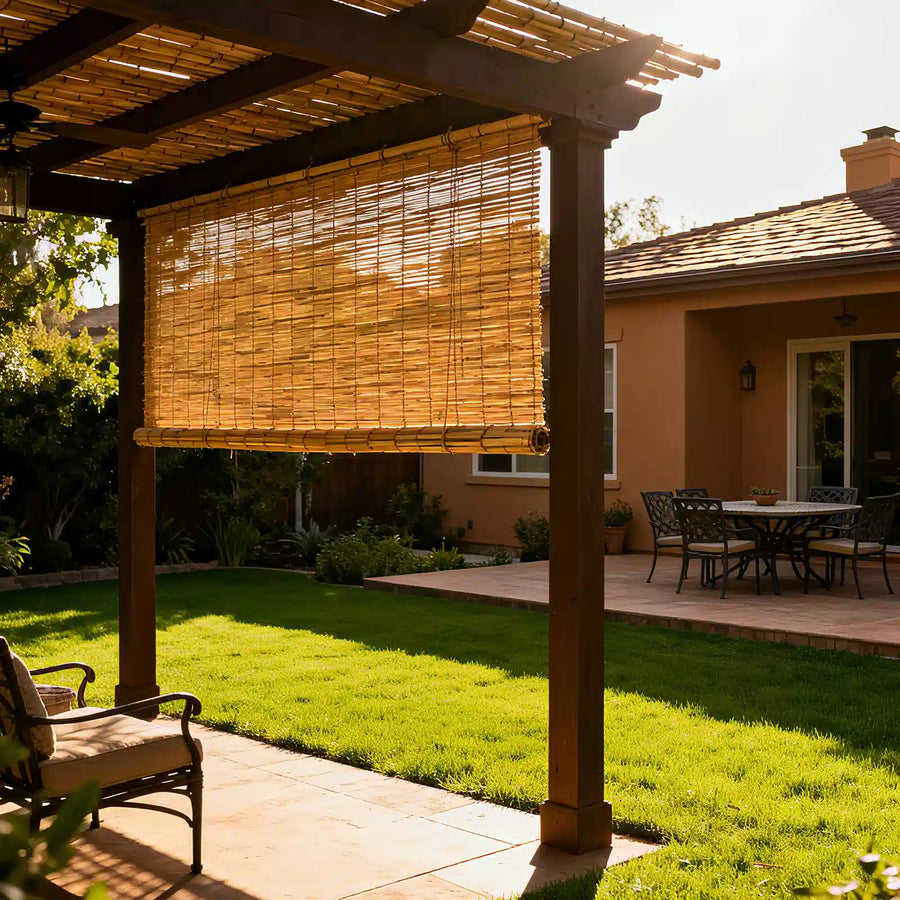 Outdoor Curtain Bamboo Drapes Curtains - Hundred - Fredesigner