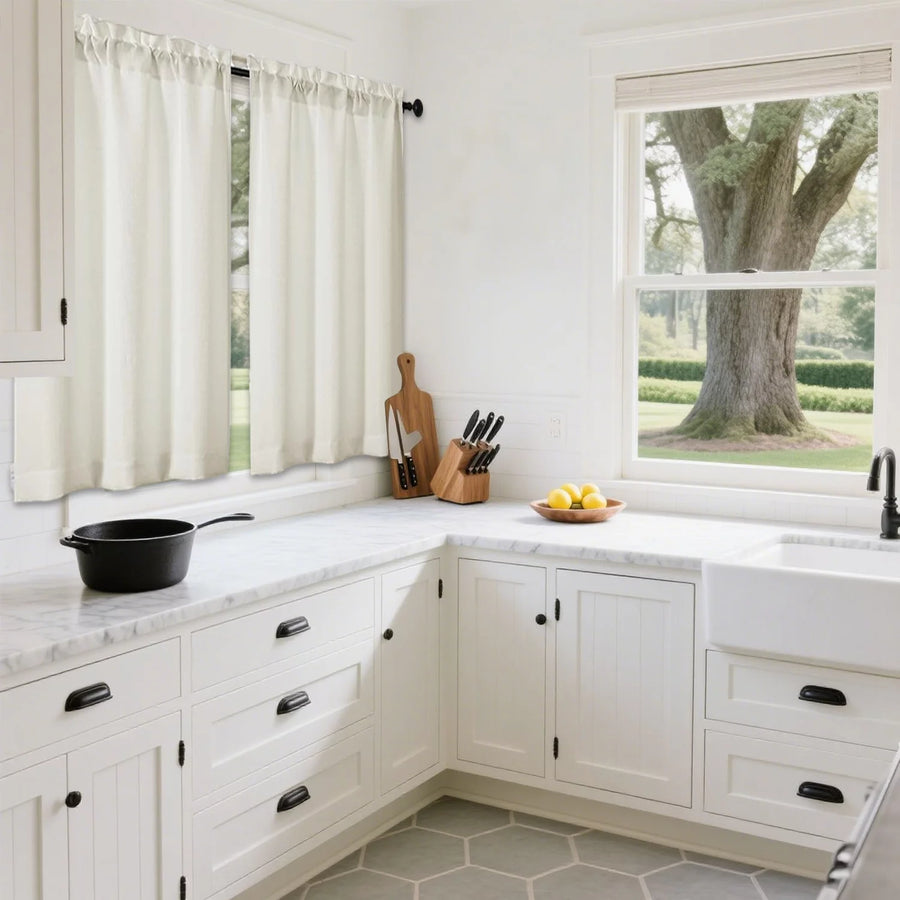 Cafe curtains for kitchen cafe style curtains for kitchens【Chevrons】