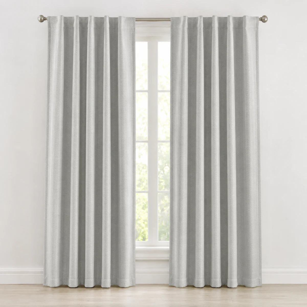 Christmas Baby Nursery Curtains Chevrons - #BLJ17-26 Light Gray browser generated product photo
