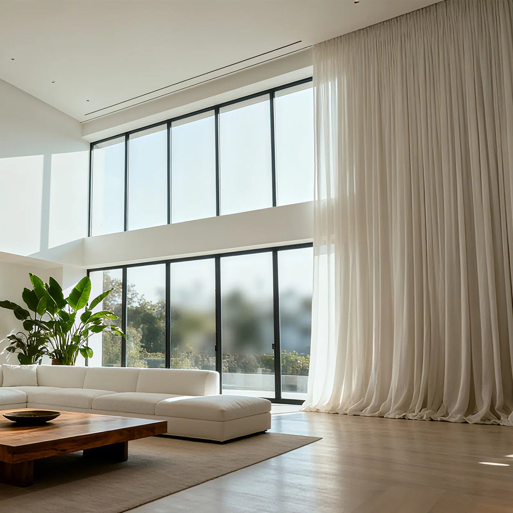 Lving Room Long Curtains Pleated Curtains Drapry Sedge - Fredesigner
