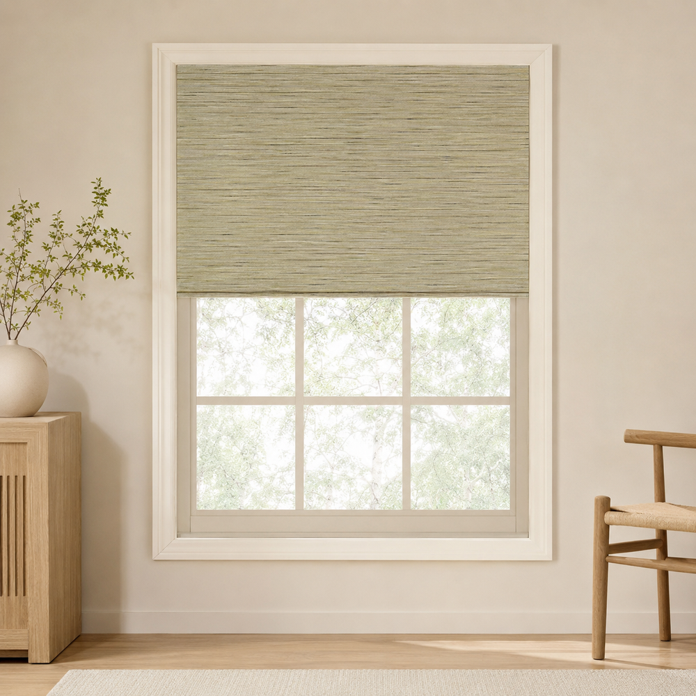 Custom Natural Grassland Woven Bamboo Shades - Grassland NU-09
