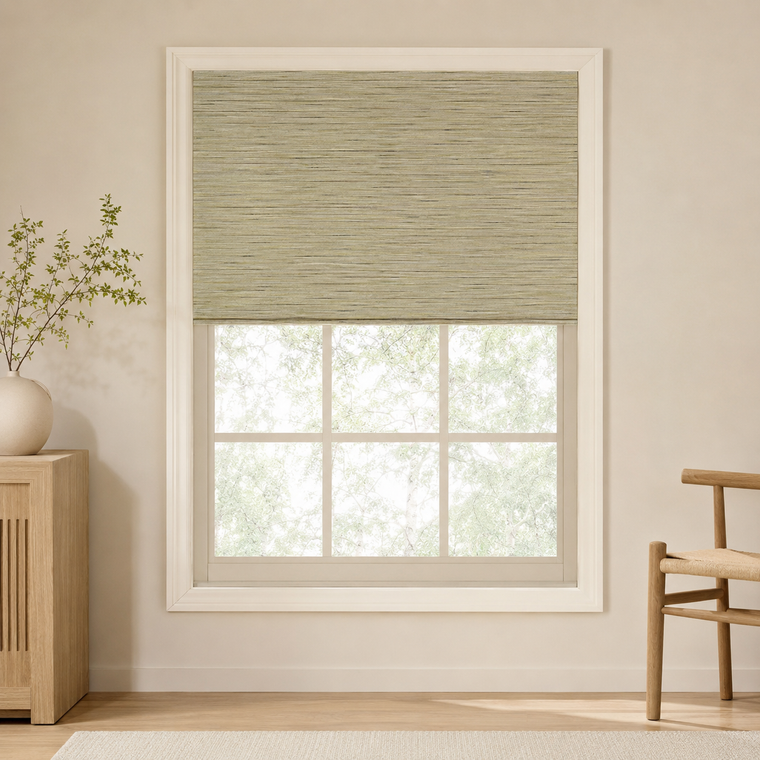 Custom Natural Grassland Woven Bamboo Shades - Grassland NU-09