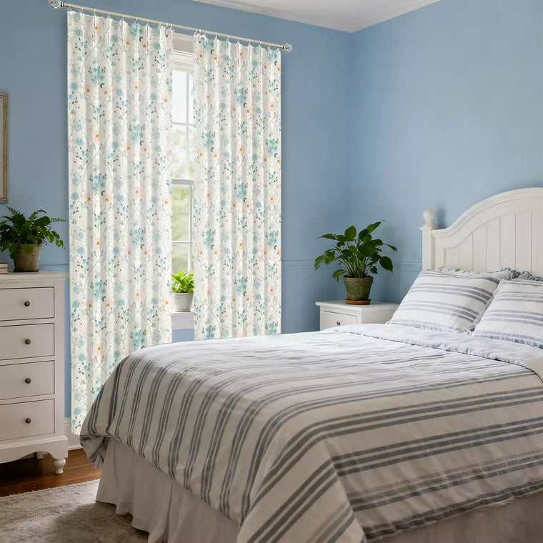 small flower curtains