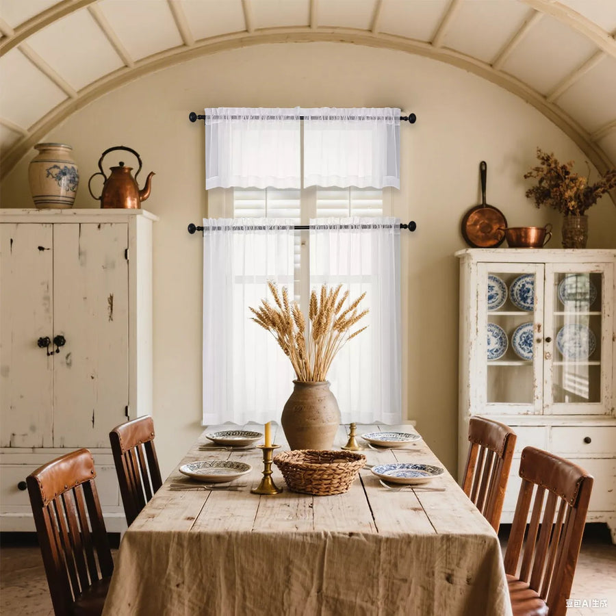 small kitchen window curtains