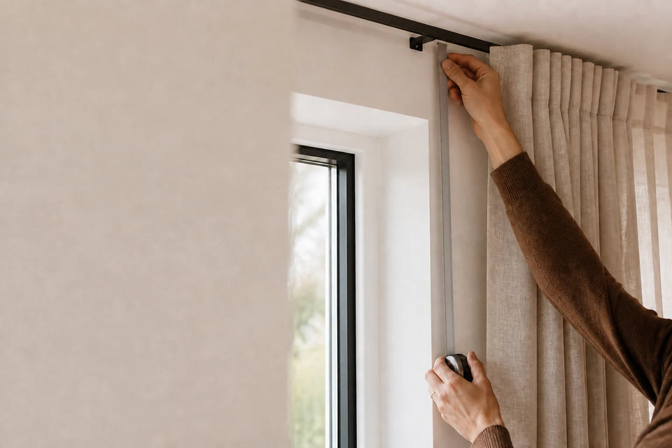 Planning measurements for curtains on a track