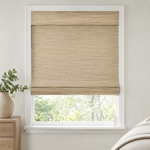 Custom Hazel Motorized Bamboo Shades and Blinds - motorized woven bamboo shade