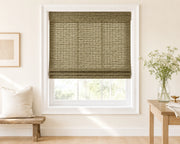 Custom Hazel Olive Ash Woven Bamboo Shades - Standard - Olive Ash H11-9