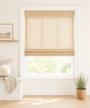 Custom Hazel Pale Wheat Woven Bamboo Shades - Standard - Pale Wheat H11-5