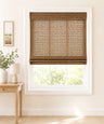 Custom Hazel Pecan Woven Bamboo Shades - Standard - Pecan H11-1
