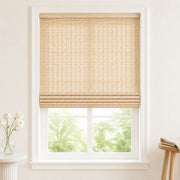 Custom Hazel Pale Almond Top Down Bottom Up Bamboo Shades - Top Down Bottom Up - Pale Almond H11-4
