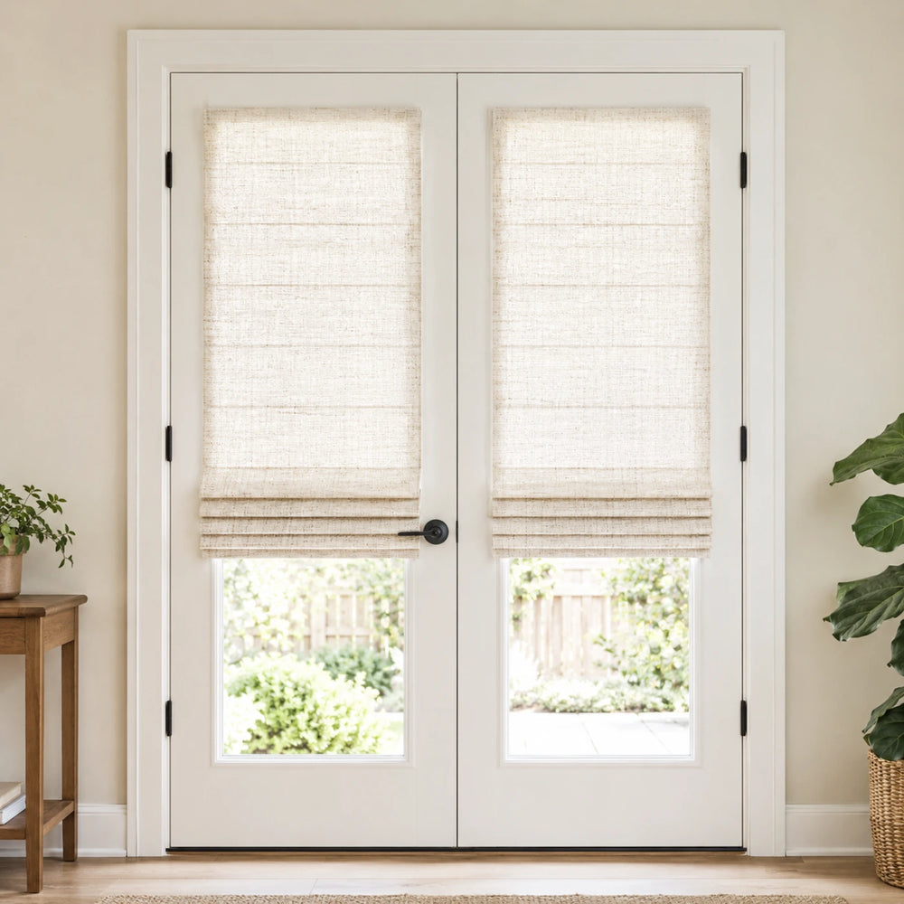 Custom Ivy French Door Bamboo Shades - French Door - French Door DC01-01