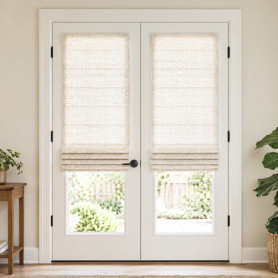 Custom Ivy French Door Bamboo Shades - French Door - French Door DC01-01