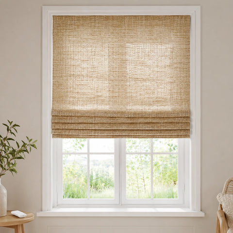 Custom Ivy Motorized Bamboo Shades and Blinds - motorized woven bamboo shade