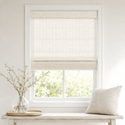 Custom Ivy Bone White Woven Bamboo Shades - Standard - Bone White DP60-01