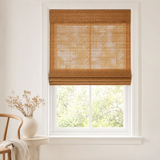 Custom Ivy Tawny Woven Bamboo Shades - Standard - Tawny 103-21