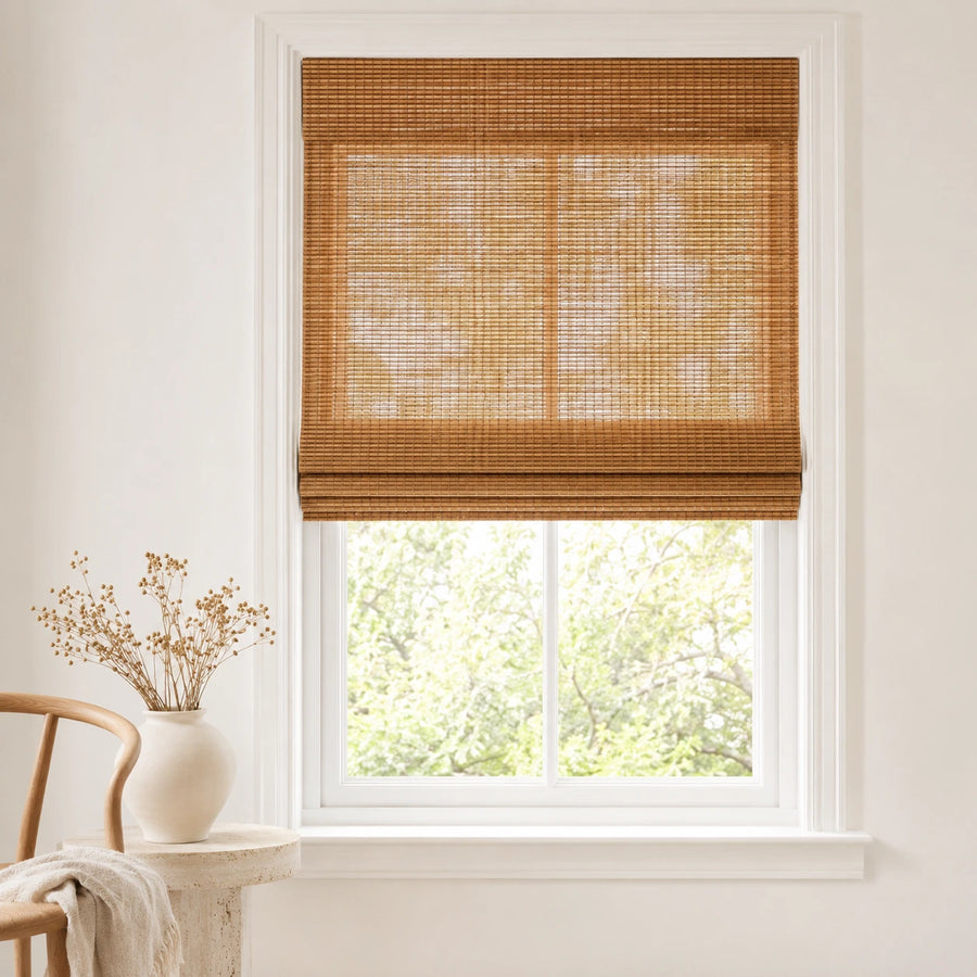 Custom Ivy Tawny Woven Bamboo Shades - Standard - Tawny 103-21