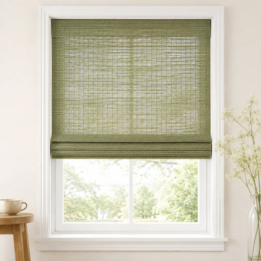 Custom Ivy Moss Top Down Bottom Up Bamboo Shades - Top Down Bottom Up - Moss DXS-09