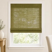 Custom Ivy Olive Green Top Down Bottom Up Bamboo Shades - Top Down Bottom Up - Olive Green SLJU-22