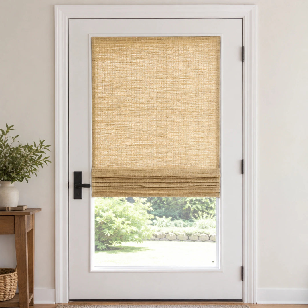 Custom Natural French Door Bamboo Shades - French Door - French Door NU-01