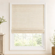 Custom Natural Coconut White Woven Bamboo Shades - Standard - Coconut White NU-02
