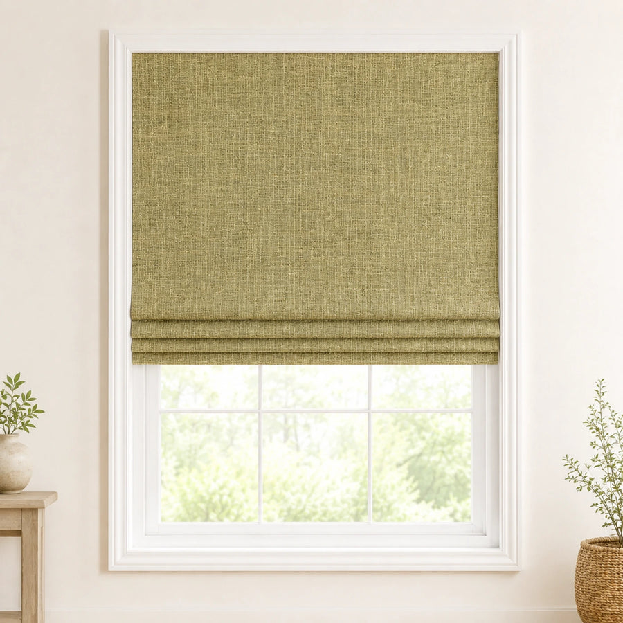 Custom Natural Ginkgo Woven Bamboo Shades - Standard - Ginkgo NU-08