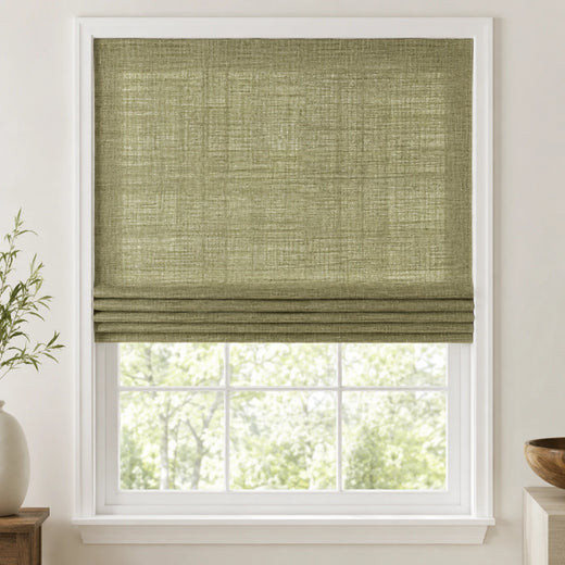 Custom Natural Enchanted Meadow Top Down Bottom Up Bamboo Shades - Top Down Bottom Up - Enchanted Meadow NU-06