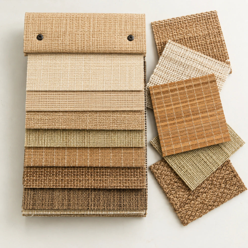 Nomi Bamboo Shade Sample Book - material and color swatches
