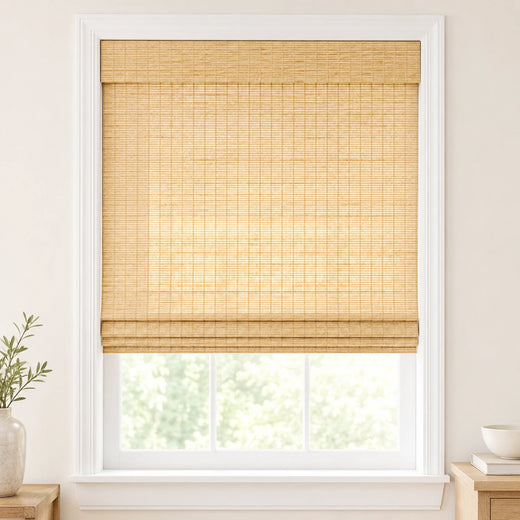 Custom Nomi Cheese Woven Bamboo Shades - Standard - Cheese NA0201