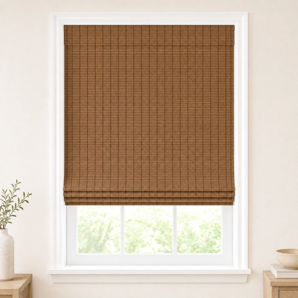 Custom Nomi Coffee Woven Bamboo Shades - Standard - Coffee NA019